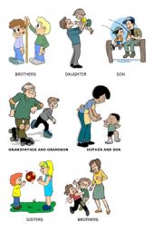 English Worksheet: Family members