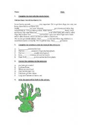 English worksheet: Examen