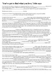 English Worksheet: stevejobs listening worksheet