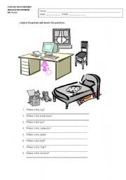 English Worksheet: Prepositions