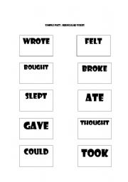 English worksheet: Simple Past - Irregular Verbs