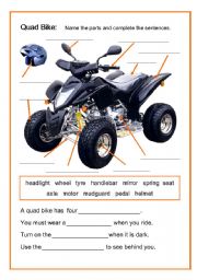 English Worksheet: Quad Bike