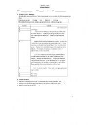English Worksheet: A letter of advice