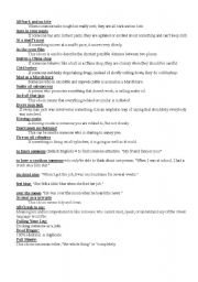 English Worksheet: idioms