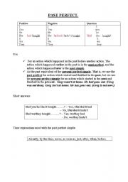 English worksheet: Past Perfect