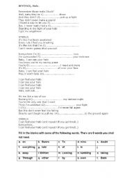 English worksheet: Song. Halo by Beyoncee