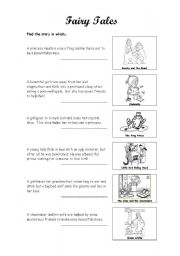 Fairy Tales activity and worksheet