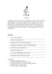 English worksheet: Ronaldo