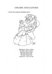 English Worksheet: Colors and Clothes