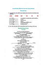 English Worksheet: Phrasal Verbs Song Activity