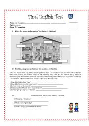 English Worksheet: English test for 2nd grade secondary