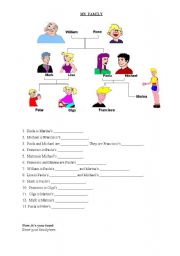 English Worksheet: Family Tree