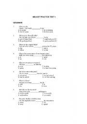 English worksheet: MELICET PREPARATION