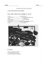 English Worksheet: positions 