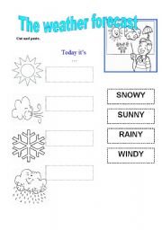 English Worksheet: The weather forecast