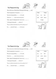 English worksheet: The three little pigs