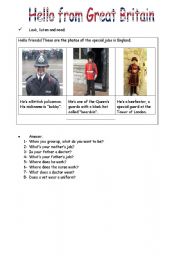 English worksheet: special jobs