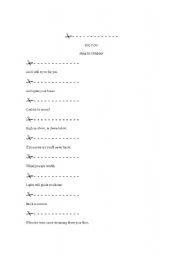 English Worksheet: FIX YOU- PRESENT SIMPLE