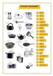 English Worksheet: kitchen equipment