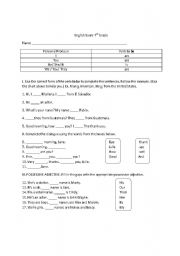 English worksheet: 7th Grade English Exam