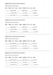 English Worksheet: Complete with the correct verbs