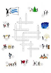 English Worksheet: Holidays and Celebrations Crossword