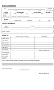 English Worksheet: Personal Information