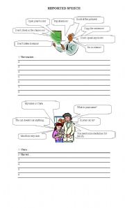 English Worksheet: REPORTED SPEECH