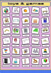 English Worksheet: TOYS & GAMES