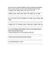 English worksheet: Word Rearrangement