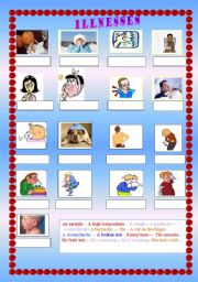 English Worksheet: illnesses