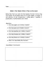 English Worksheet: Fruit