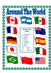 English Worksheet: Around the world