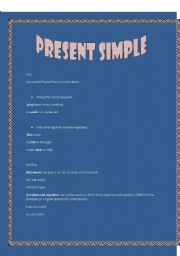 English worksheet: PRESENT SIMPLE(+)(-)(?)-A/AN/THE-HAVE GOT