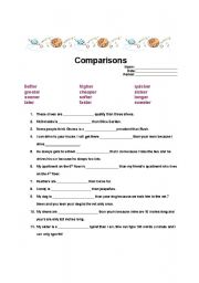 English Worksheet: Comparisons