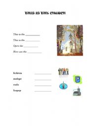 English Worksheet: This is the Church