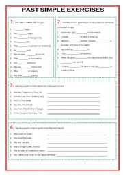 English Worksheet: past simple exercises