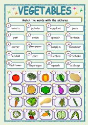 English Worksheet: VEGETABLES