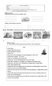 English Worksheet: My city