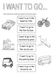 English Worksheet: MEANS OF TRANSPORT