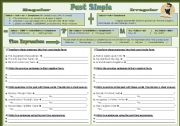 Past simple - Regular & Irregular Verbs - Explanation & Exercises (Fully editable + B&W version included)