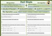 English Worksheet: Past simple - Regular & Irregular Verbs - Explanation & Exercises (Fully editable + B&W version included)