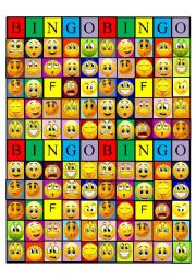 English Worksheet: Bingo feelings