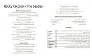 rocky raccoon - worksheet