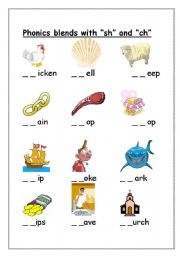 Ch/ Sh initial sound blends