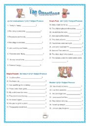 English Worksheet: Tag Questions