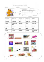 English Worksheet: Writing test 