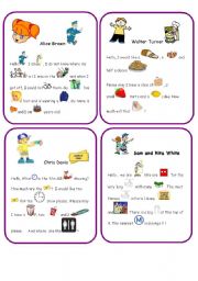English Worksheet: character activity card 3