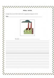 English worksheet: Newspaper Article - Writing Activity