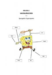 English Worksheet: Body Parts